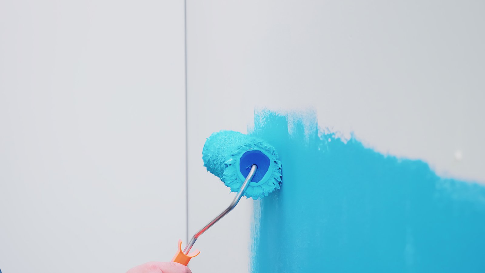 Clean contemporary office space painted with scuff-resistant commercial coatings